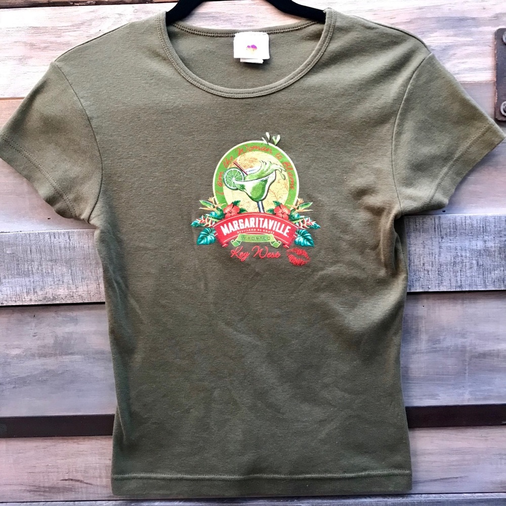 Margaritaville Key West Size Med Green T-Shirt